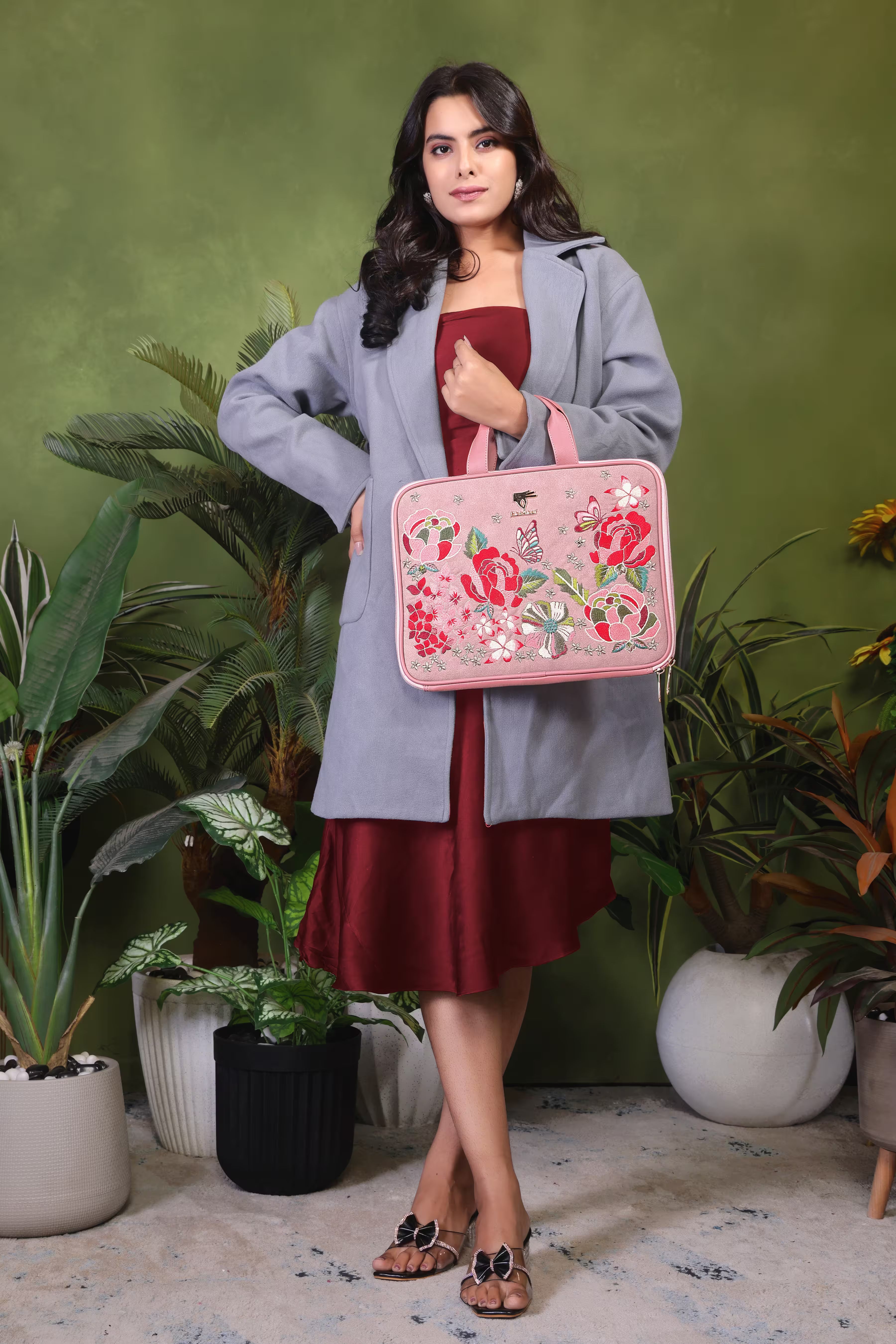 Pink Designer Petal Eden Laptop Sleeve