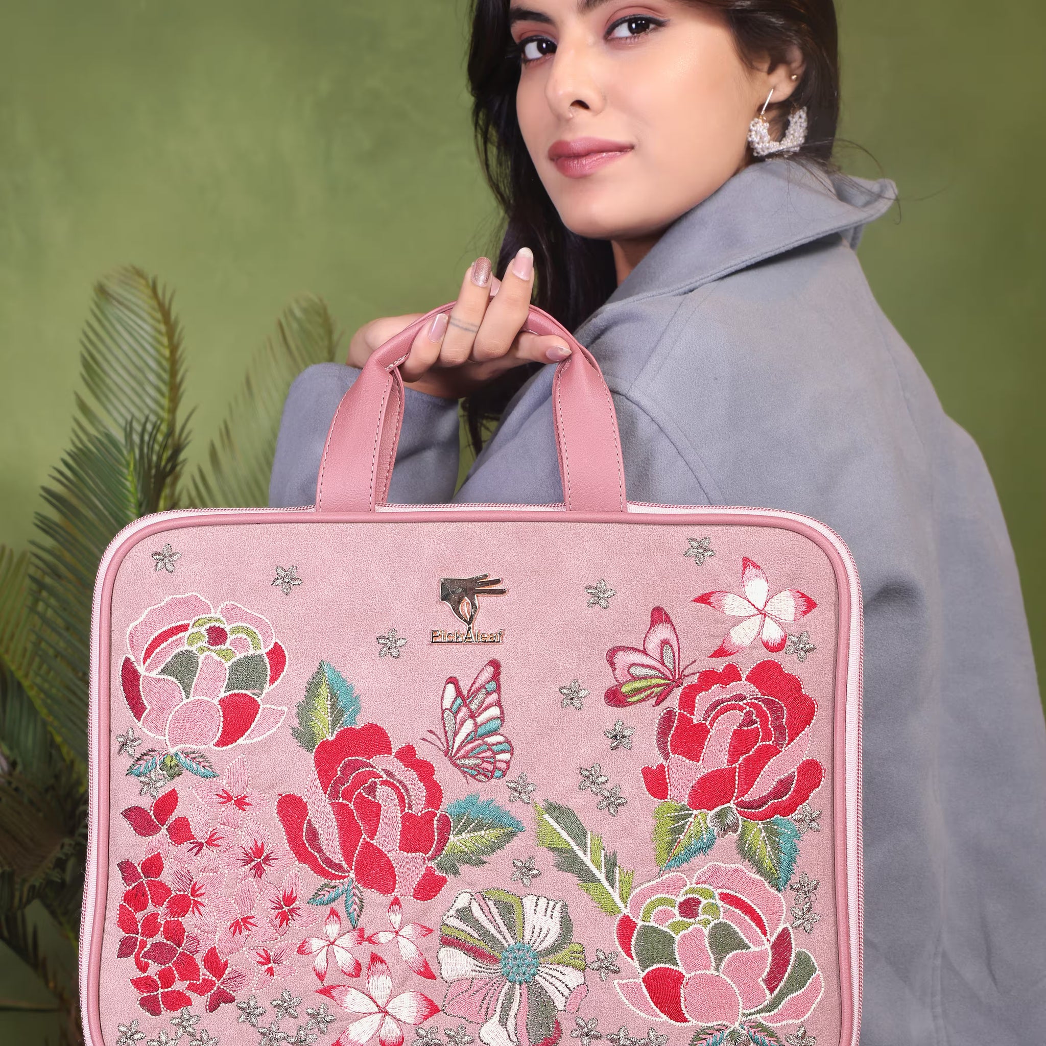 Pink Designer Petal Eden Laptop Sleeve