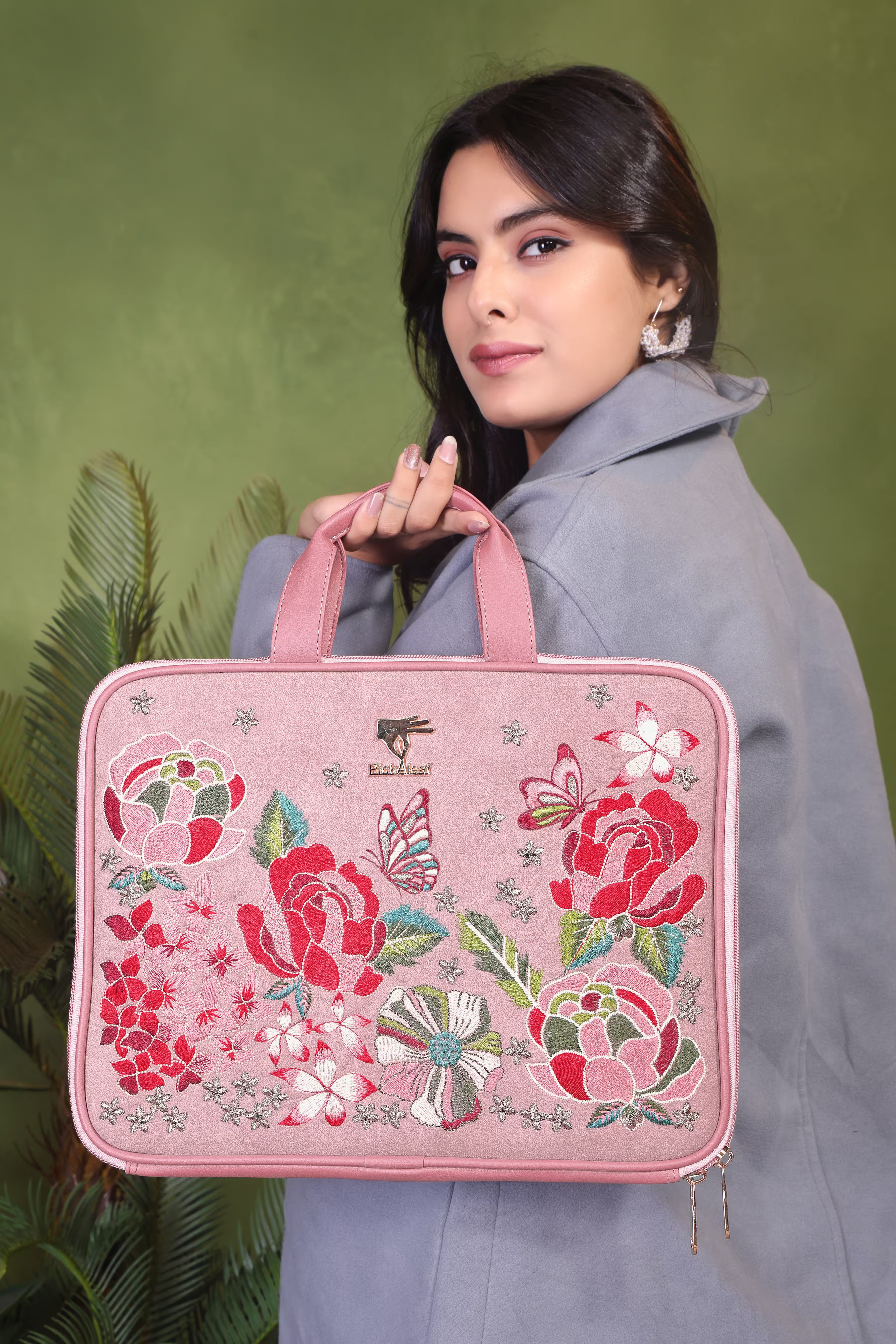 Pink Designer Petal Eden Laptop Sleeve