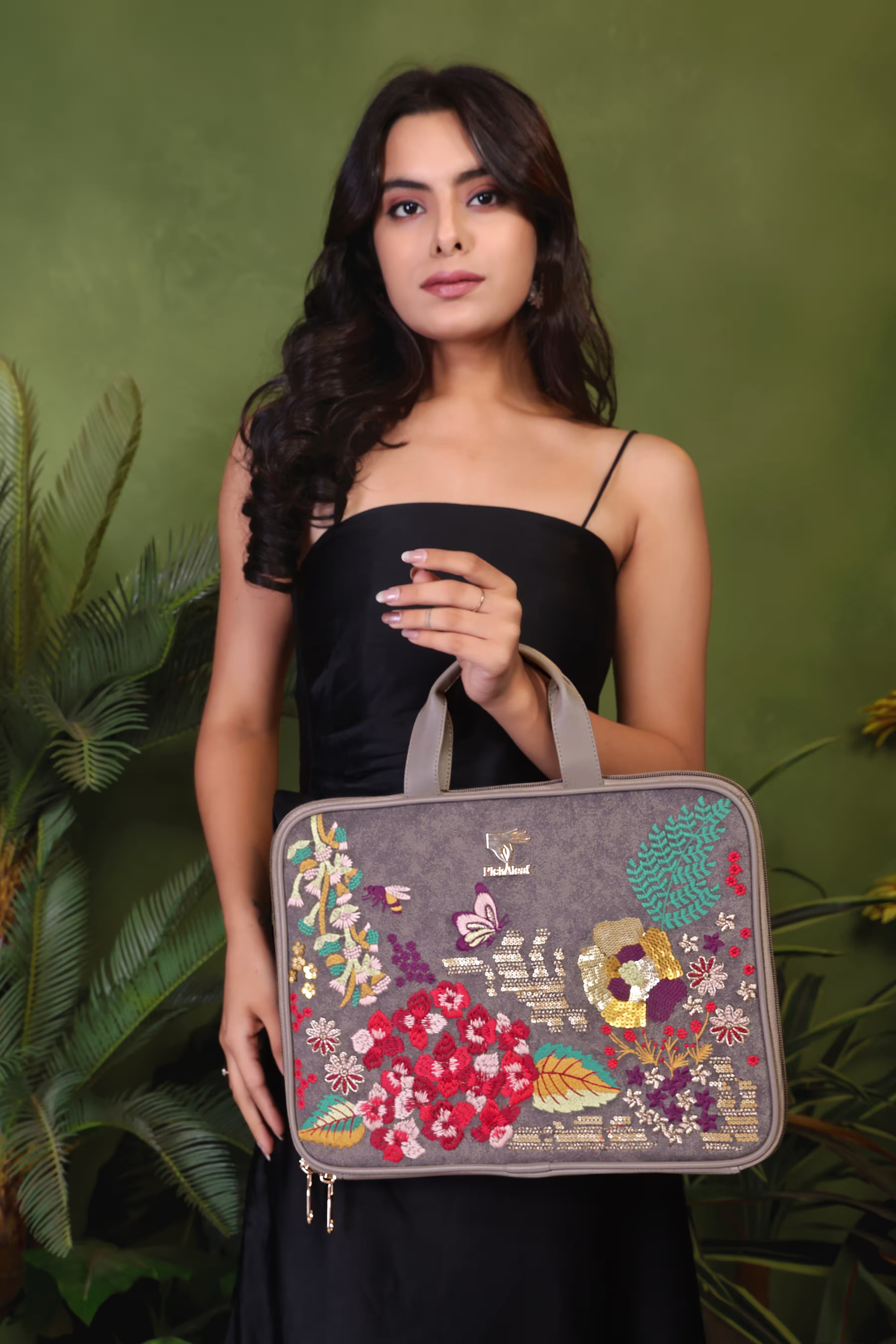 Grey Garden Designer Laptop Sleeve