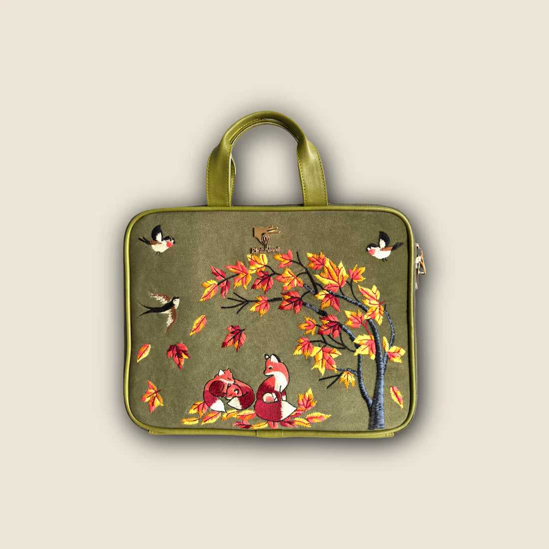 Olive Green Autumn Whisper Laptop Sleeve
