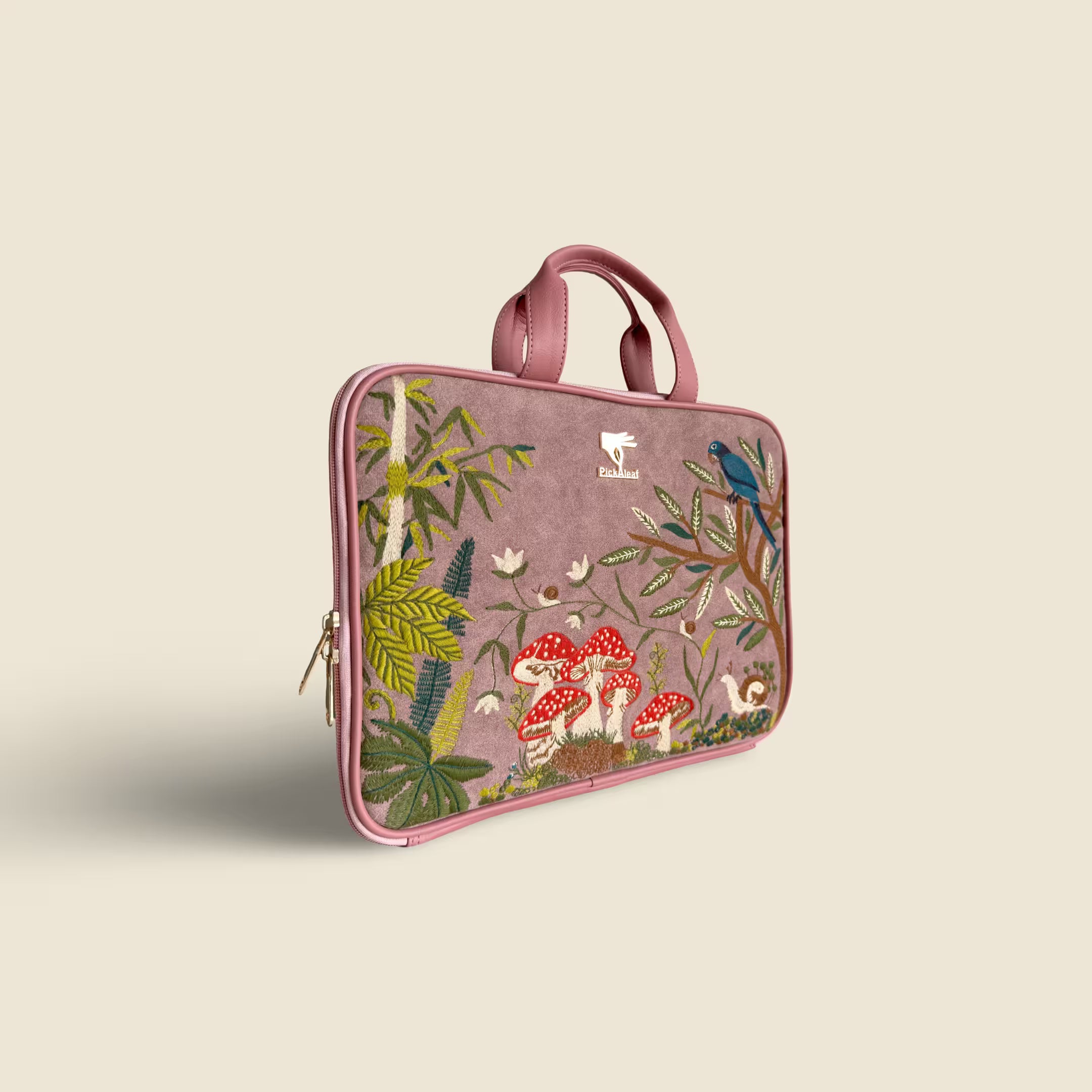 Pink Paradise Embroidered Laptop Sleeve