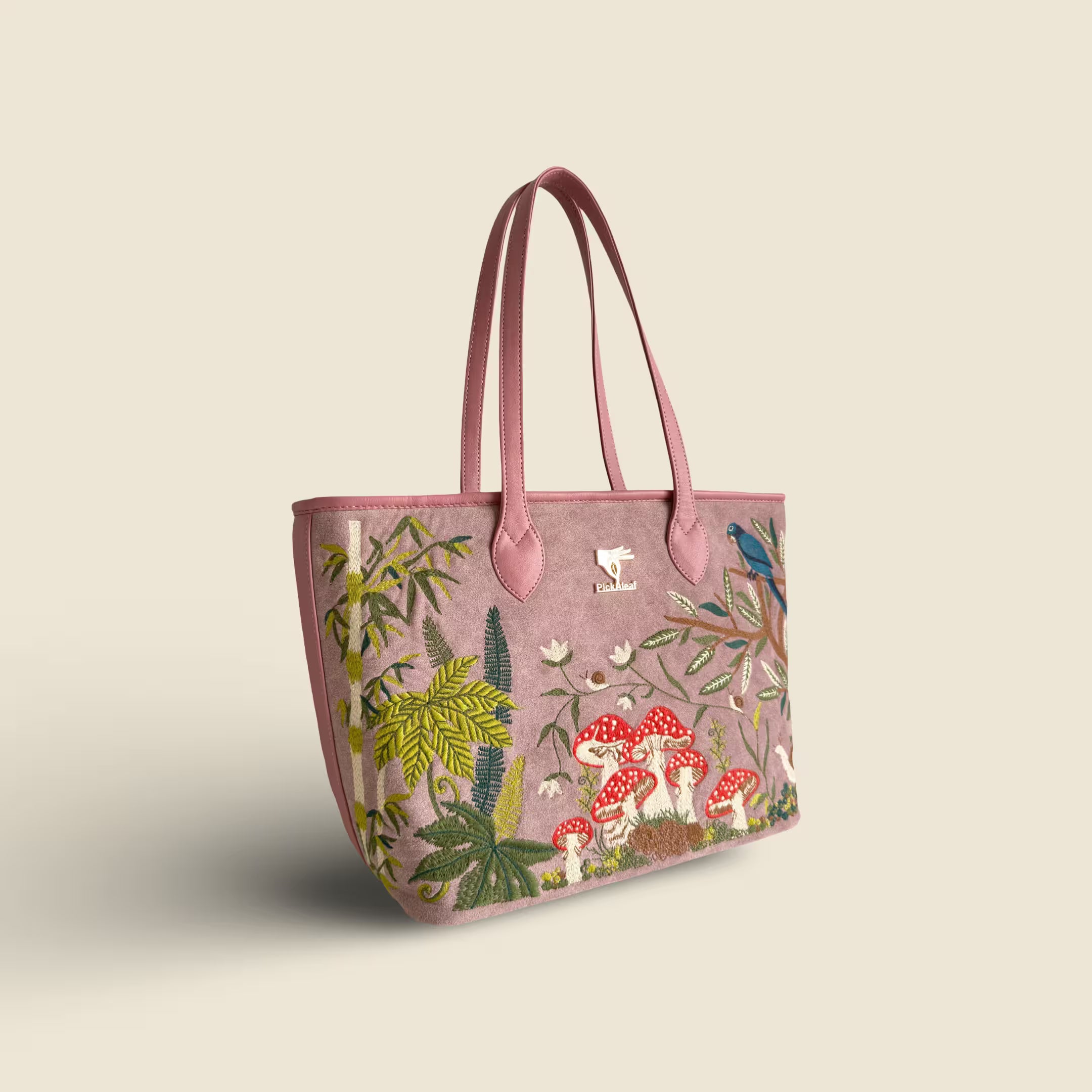 Pink Embroidery Paradise Tote Bag | Work to Function Look